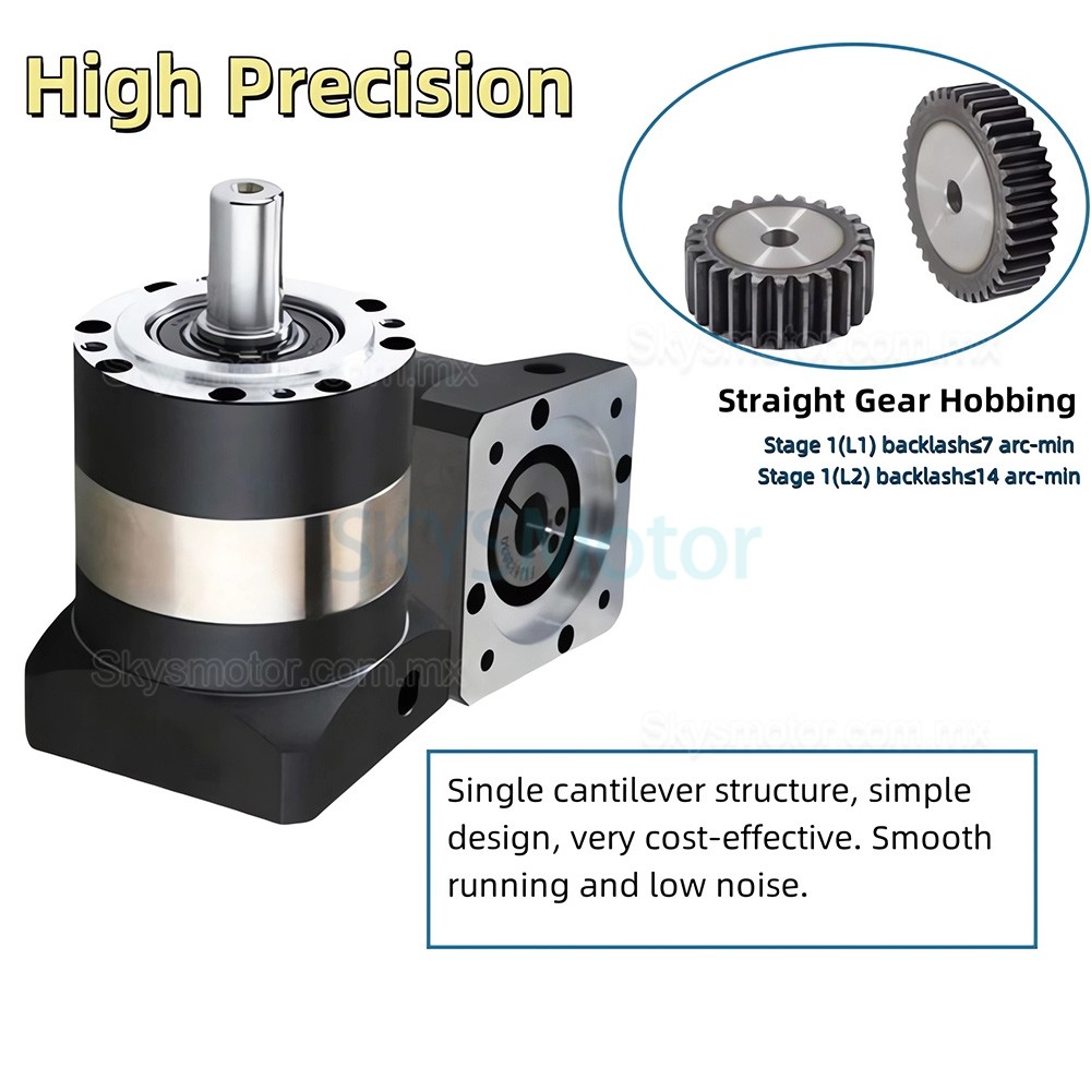 Reductoras planetarias Nema 17 serie PLE042, relación 4:1 - 100:1 para motor paso a paso NEMA17/servomotor de 40 mm, 50 W, 100 W Reductoras planetarias Nema 17 serie PLE042, relación 4:1 - 100:1 para motor paso a paso NEMA17/servomotor de 40 mm, 50 W, 100 W