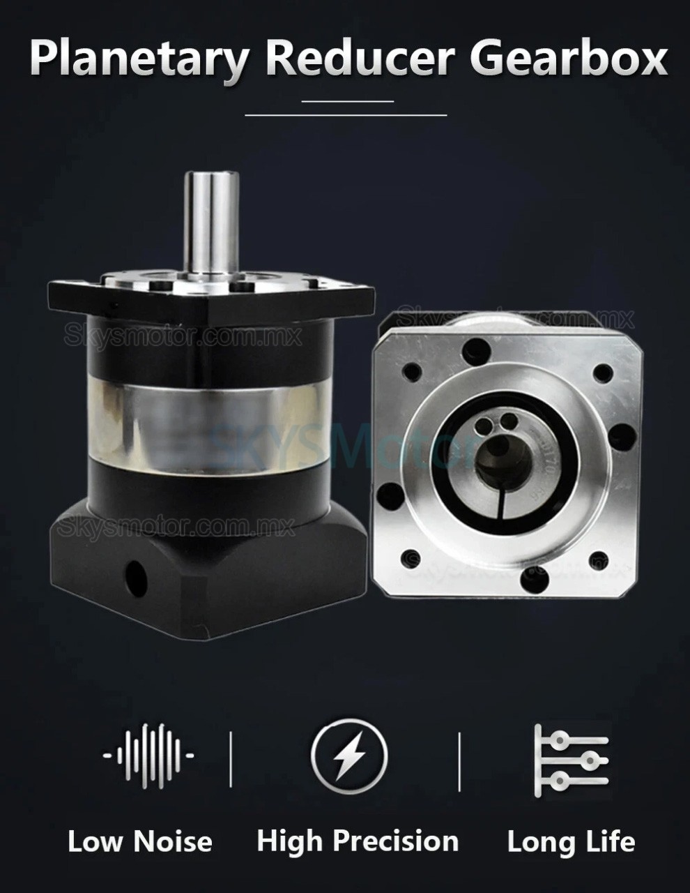 Reductor planetarios Nema 42 serie PLF120, relaci&oacute;n 3:1 - 100:1, eje de entrada de 19 mm, para motor paso a paso Nema 42