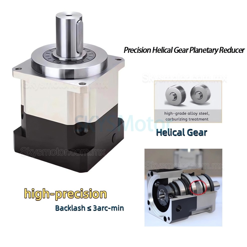 Reductor planetario helicoidal PLG042, relaci&oacute;n 4:1 - 100:1, compatible con motor paso a paso NEMA 17 y servomotor de 40 mm