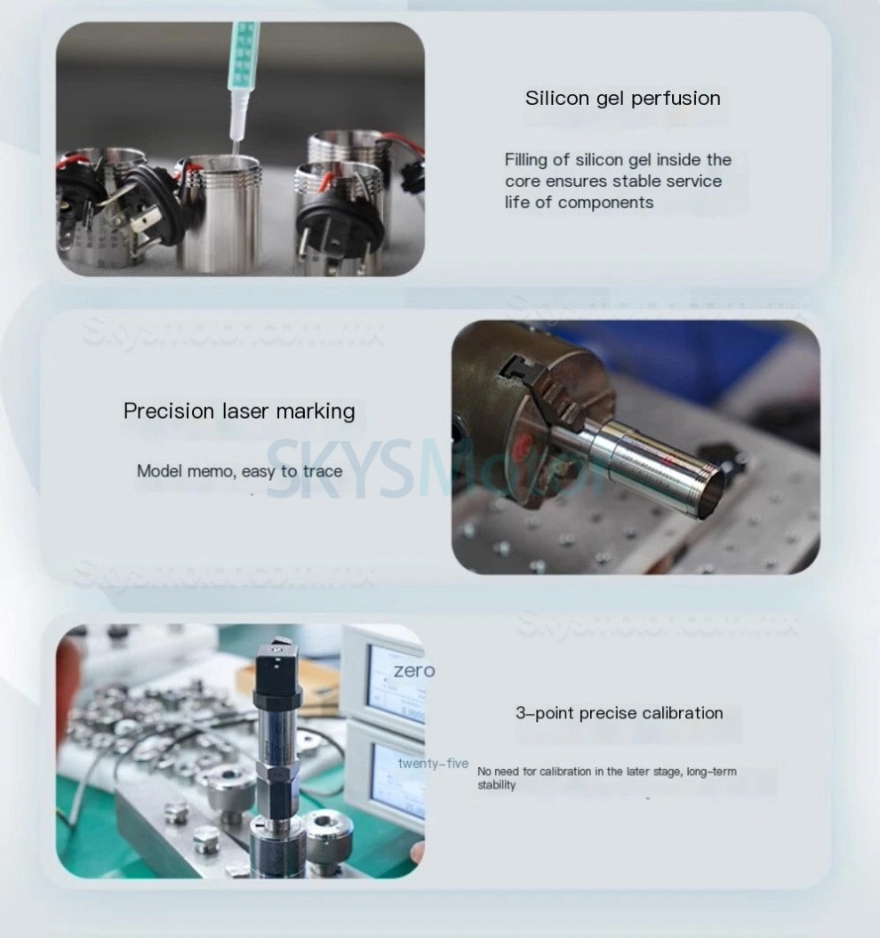 Sensor de presi&oacute;n hidr&aacute;ulica industrial PT-719 Transmisor de presi&oacute;n 0-10 V 4-20 mA IP65