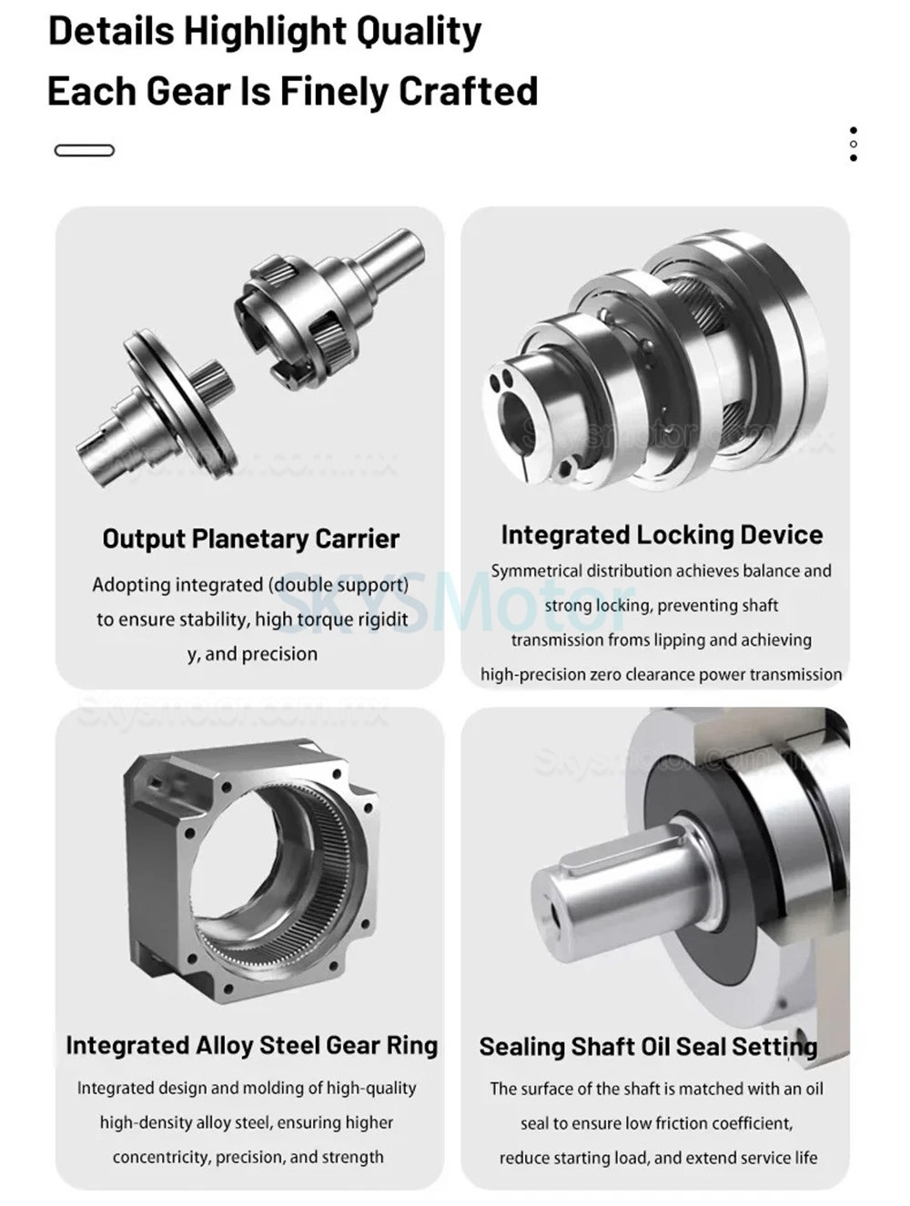 Reductor planetario de &aacute;ngulo recto Nema 34 serie PVE090, relaci&oacute;n 3:1 - 100:1 para motor NEMA34 de 86 mm/servomotor de 80 mm