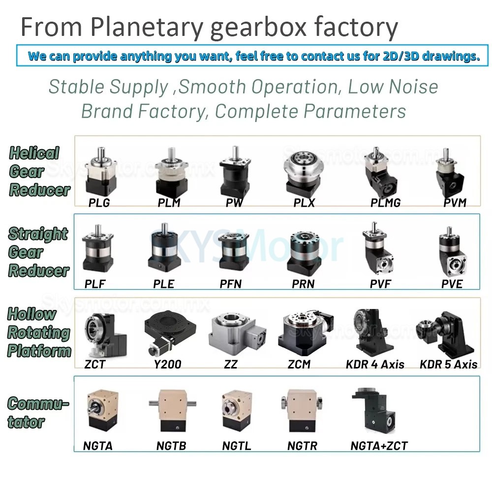 Reductor planetario de &aacute;ngulo recto Nema 34 serie PVE090, relaci&oacute;n 3:1 - 100:1 para motor NEMA34 de 86 mm/servomotor de 80 mm