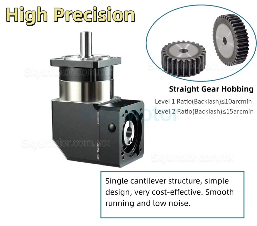Reductor planetario de &aacute;ngulo recto Nema34 serie PVF090, relaci&oacute;n 3:1 - 100:1 para motor paso a paso Nema34/servomotor de 90 mm