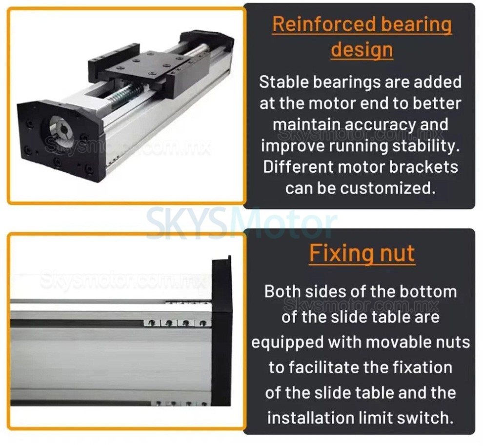 Corredera de husillo de bolas manual totalmente sellada QMF90, etapa de traslación lineal CNC, módulo de guía lineal Corredera de husillo de bolas manual totalmente sellada QMF90, etapa de traslación lineal CNC, módulo de guía lineal