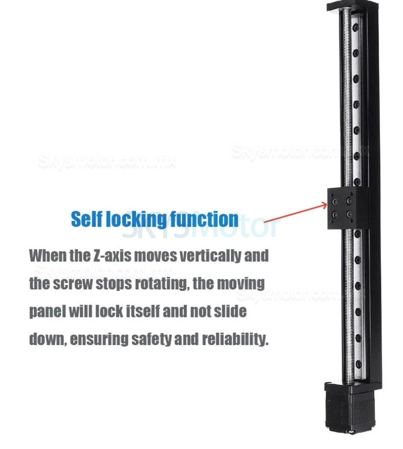 Mini etapa lineal motorizada OSP001601, paso 1mm, 0,07Nm, carrera 75 mm con motor paso a paso Nema 11