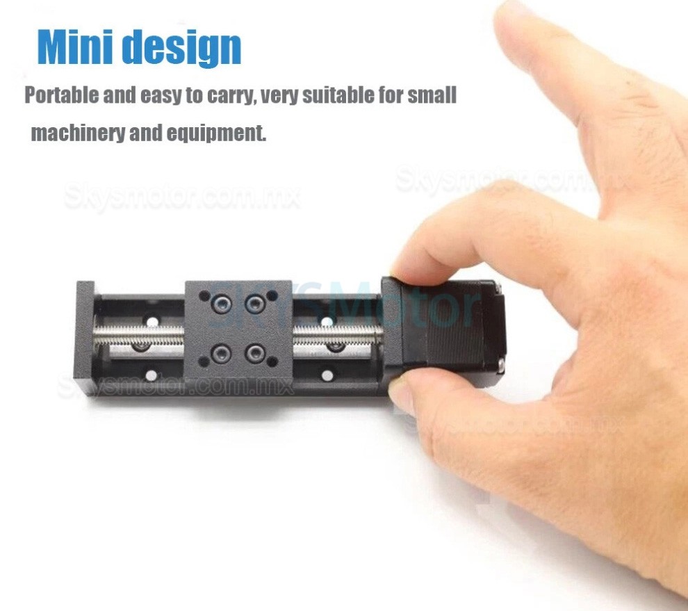 Mini plataforma lineal motorizada OSP001602, mesa deslizante CNC con motor paso a paso Neme 11 y driver TB6600