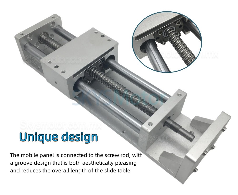 Gu&iacute;a lineal OSP001612, mesa deslizante CNC compatible con motor paso a paso Nema 23/34