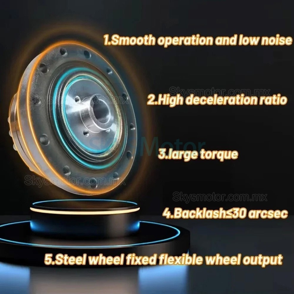 Reductor arm&oacute;nica tipo copa serie ZXS relaci&oacute;n 30:1/50:1/80:1/100:1/120:1,huelgo 30 arc-sec