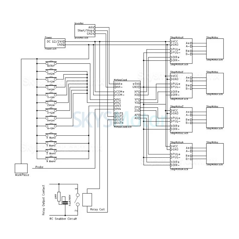 Placa de conexión CNC OSP001583 compatible con driver de movimiento de interfaz de 5 ejes MACH3 de 100 KHz Placa de conexión CNC OSP001583 compatible con driver de movimiento de interfaz de 5 ejes MACH3 de 100 KHz