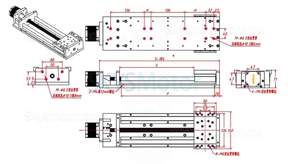 Mesa deslizante CNC manual OSP001615, gu&iacute;a de movimiento lineal con husillo de bolas de alta resistencia, etapa gu&iacute;a SBR